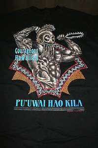 Hawaiian Pride Strength Warrior Ikaika Pu’Uwai Hao Kila Black Tee 