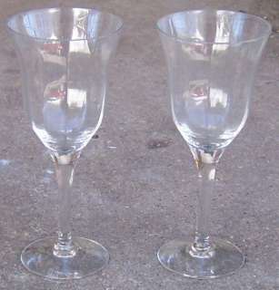 Pair of Vintage Crystal Stemmed Cordial Glasses  