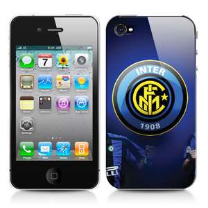 Cover Apple iPhone 4 e 4S   INTER   Calcio Sport NERO AZZURRO 