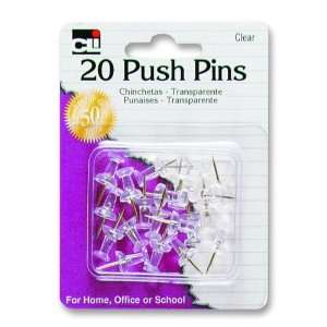  Charles Leonard Pins   Push   Clear   20/Card, 20210 