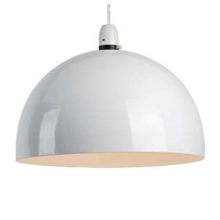 Modern Retro Style White Gloss Dome Ceiling Pendant Lamp Light Shade 