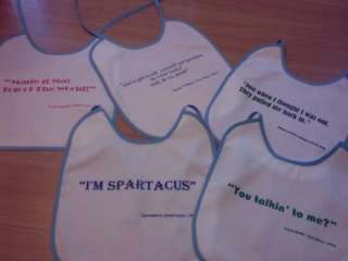 FUNNY BABY BIBS WITH FAMOUS MOVIE & FILM QUOTES  5 PACK  