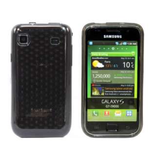 Black Silicrylic Gel Case Cover For Samsung Galaxy S Plus i9001 + Film 