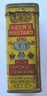 1900s Britain LONDON RARE Early KEENS MUSTARD Tin Box. Size height 