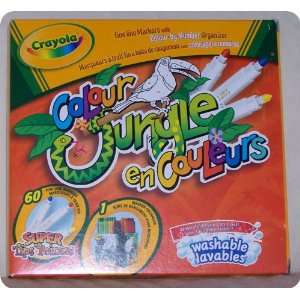  Crayola Fine Line Markers Pack of 60 with Jungle Organizer 