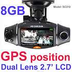 GPS Dual lens Car DVR,2.7 Vehicle Digital recorder,Das..​.