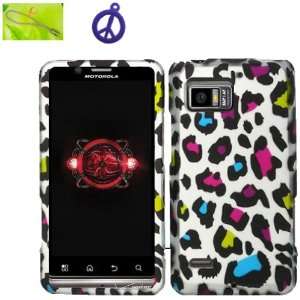   Impact Defender Hard Plastic Case Skin Cover Faceplate + Peace Charm