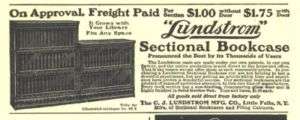 1905 ad lundstrom sectional bookcase  