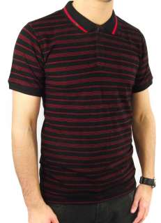 BNWT Mens DIESEL Milpa Stripe Polo Shirt Black  