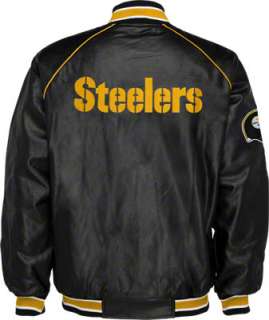 Pittsburgh Steelers Faux Leather Varsity Jacket 
