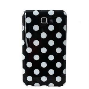 Polka Dots Back Case Cover for Samsung Galaxy Note I9220 black White 