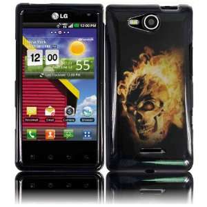  Fire Skull Design Hard Case Cover for LG Lucid 4G VS840 