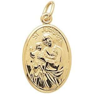    Rembrandt Charms St. Joseph Charm, Gold Plated Silver Jewelry
