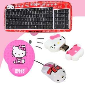  Kitty USB Optical Mouse #81309 + Hello Kitty 2 GB USB Flash Drive 