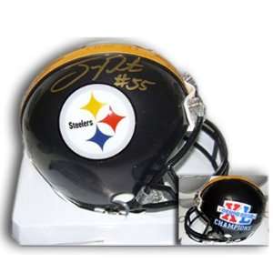  Joey Porter Signed Mini Helmet   Super Bowl   Autographed 