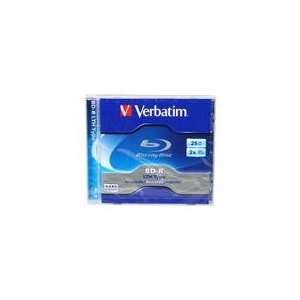 Verbatim 25GB 2X BD R LTH Single Jewel Case Disc (use w 