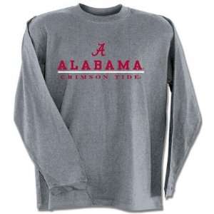  Alabama Crimson Tide UA NCAA Dark Ash Long Sleeve T Shirt 