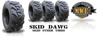   Skid Dawg Skid Steer Tires Only 12 16.5 Pneumatic 10 Ply  