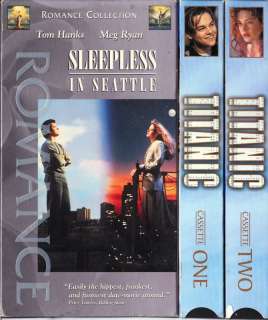 Sleepless in Seattle & Titanic   2 Romance VHS Tapes  