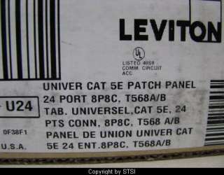 Leviton GigaMax 24pt Cat5e Patch Panel 5G596 U24 ~STSI  