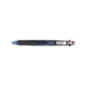  Eco Clip On 3 Color Ballpoint Retractable Pen Black/Blue 