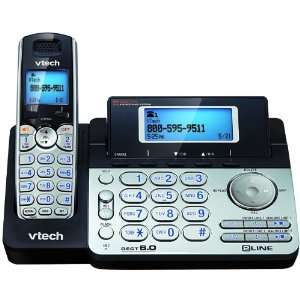 Dect 6.0 Two Line Cordless Phone System w Digital Answering System