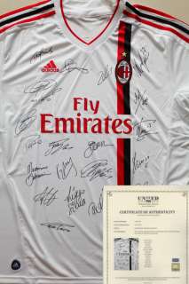 2012 AC Milan signed shirt jersey Prince Silva Ibrahimovic Seedorf 
