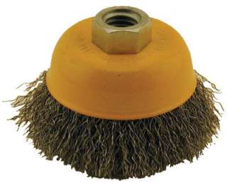 Wire Cup Brush, Crimped Steel Wire, 3  Angle Grinder  