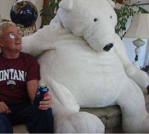    Polar bear coca cola stuffed animal plush quality giant teddy white