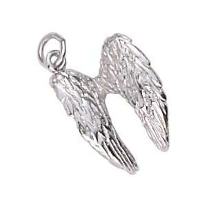    Rembrandt Charms Angel Wings Charm, 14K White Gold Jewelry
