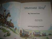 Vintage 60s WAGONS HO Cowboy WESTERN Book Whitman Pub. ILLUSTRATED 