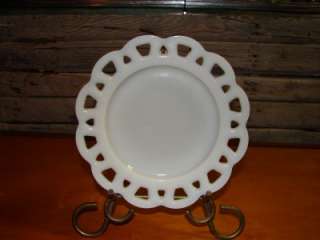 Vintage Milk Glass/White Decor Plate  