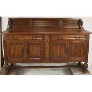   Spanish Mission Carved Sideboard Server Buffet 