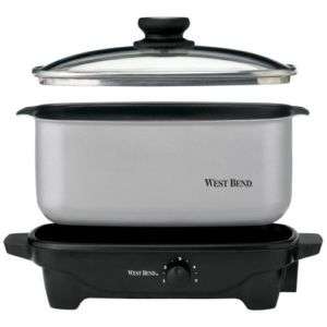 West Bend Kitchen Appliances 84905 5 Qt. Oblong Slow Cooker  