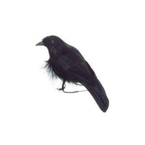  Artificial 4 3/4 Black Feather Crows (6 pack) Pet 