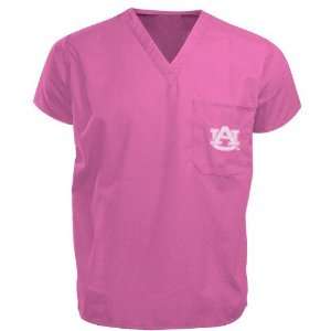 Auburn Tigers T Shirts  Auburn Tigers Pink Single Logo Scrub Top 