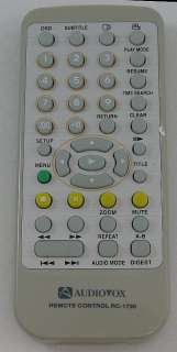 AUDIOVOX RC 1730 Remote Control Untested  