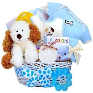  Yardley the Puppy New Baby Shower Gift Basket for Newborn 