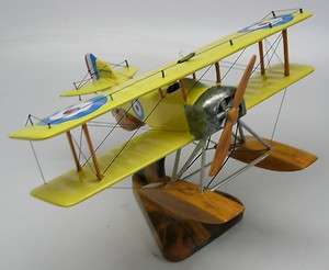 Sopwith Baby RAF Airplane Desk Wood Model  New  