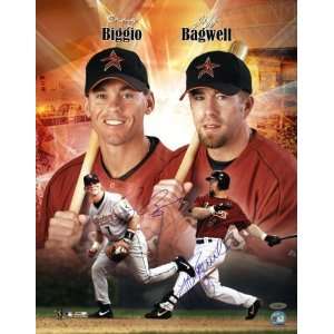  Jeff Bagwell and Craig Biggio Houston Astros Autographed 