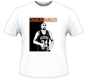 Charles Barkley Retro Philly Basketball White T Shirt  