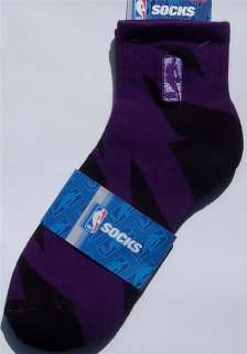 Official NBA Logoman Purple/Black Attack Promo Quarter Socks Size 