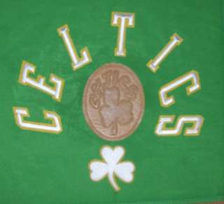 Boston Celtics NBA Lot 9 Leather Shamrock Adhesive Lettering Jacket 