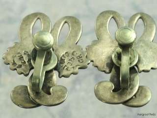 VINTAGE HAND MADE MEXICAN STERLING SILVER EARRINGS  
