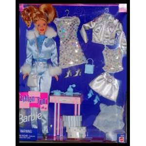  1999 Fashion Fun Blonde Barbie Doll Gift Set Blue & Silver 