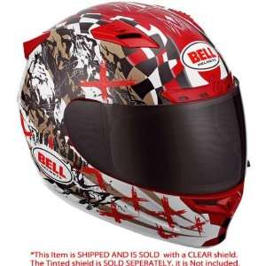  Bell Vortex Torn Red Full Face Helmet   Size  Medium 