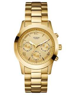 GUESS Watch, Womens Chronograph Goldtone Stainless Steel Bracelet 