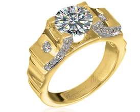 items in Premier Moissanite Charles and Colvard Gold Fashion Jewelry 