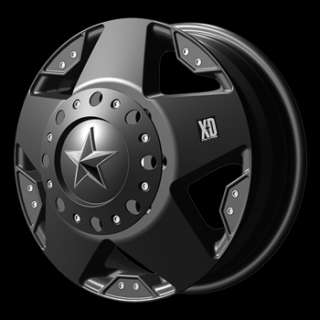   Rockstar Matte Black Dually Chevy Dodge Truck Wheels New 8 Lug 8x6.5