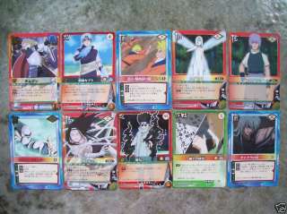 Naruto Card Game Japanese Set of 10 cards w 2 Rare  